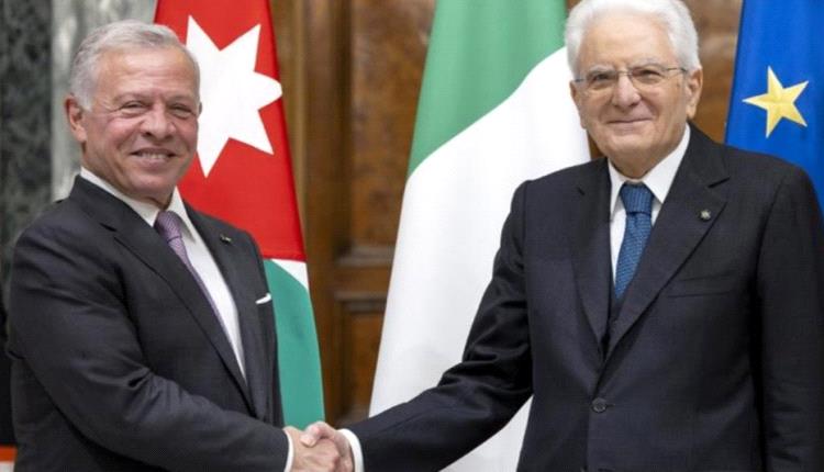 الملك يعقد لقاء مع الرئيس الإيطالي ويؤكد ضرورة وقف الكارثة الإنسانية في غزة