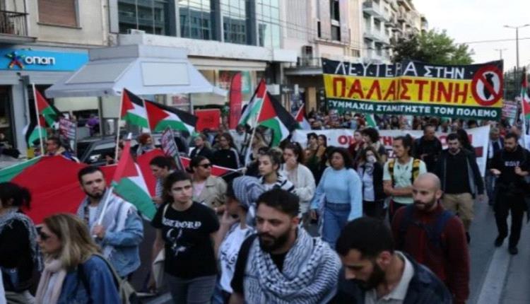 اشتباكات بعد مسيرة مناصرة للفلسطينيين في أثينا