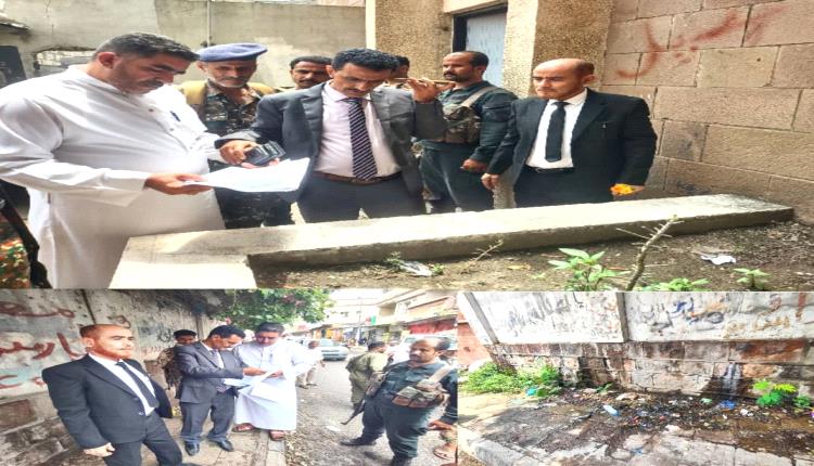 المشمر يُدشّن مشروع تأهيل شبكة الصرف الصحي في مبنى محكمة استئناف تعز
