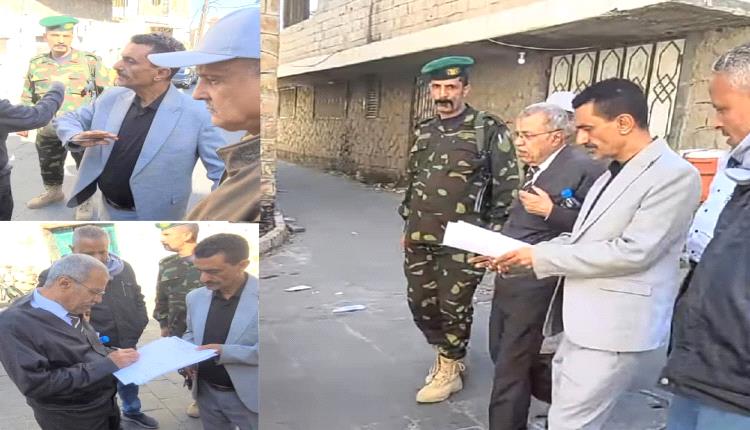 تعز..«المشمر» يسلّم موقع مشروع ترميم الرصف الحجري في شارع المطافي..