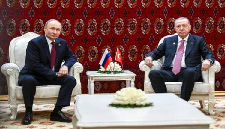 بوتين يعقد اجتماعا مطولا مع أردوغان في عشق آباد.. ورئيس وزراء باك..