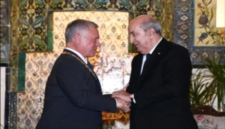 ملك الأردن ورئيس الجزائر يبحثان تعزيز العمل العربي المشترك