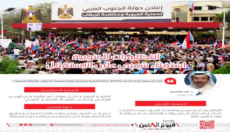 التظاهرات الجنوبية استفتاء شعبي على الاستقلال
