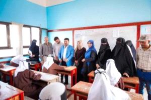 معاوية وجواد يتفقدان سير الامتحانات في مدارس الشيخ عثمان
