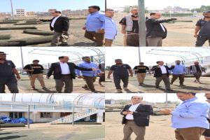 مدير عام دارسعد يتفقد سير العمل ومستوى الانجاز في مشروع إعادة تأهيل وترميم ملعب نادي نصر عدن الرياضي