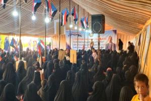 فعالية نسوية جماهير بساحة الاعتصام في سيئون