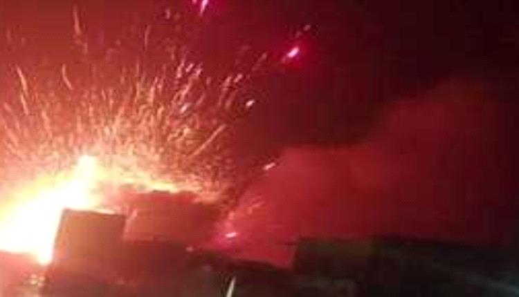 انفجارات ضخمة بـ محطة وقود في تعز