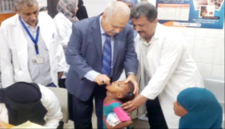 بحضور البيشي تدشين الحملة الوطنية للتحصين ضد شلل الأطفال في مديرية التواهي

