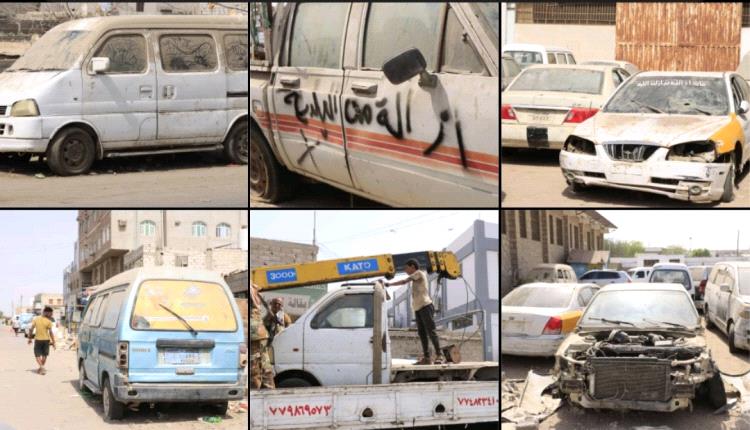 حملة واسعة لرفع المركبات المتهالكة وإزالة  العوائق والتعديات على الشوارع العامة والرئيسية بدارسعد