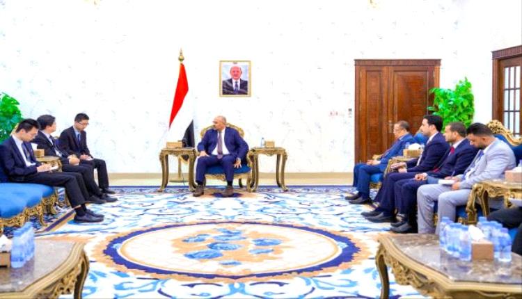 الرئيس الزُبيدي يؤكد حاجة بلادنا إلى الخبرات الصينية لإعادة تأهيل قطاع الكهرباء
