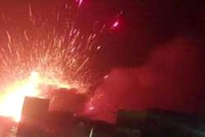 انفجارات ضخمة بـ محطة وقود في تعز