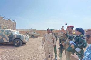 أركان ألوية الحماية الرئاسية يزور اللواء الأول مشاة بحري في سقطرى
