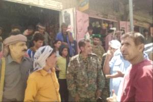 قوات الحزام الأمني بلودر تواصل حملتها لترتيب السوق وفرض النظام
