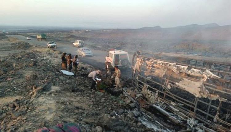 حادث مروري مروع على طريق العرقوب الجبلي في أبين