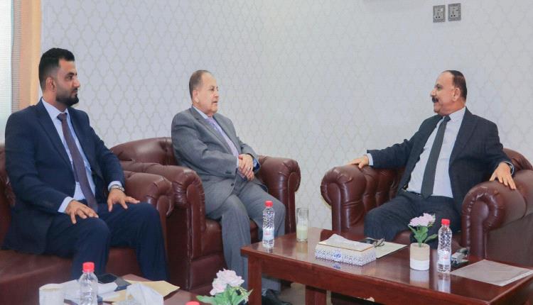 وزير النقل يستقبل رئيس هيئة الشؤون الخارجية والمغتربين في المجلس الانتقالي الجنوبي ونائبه