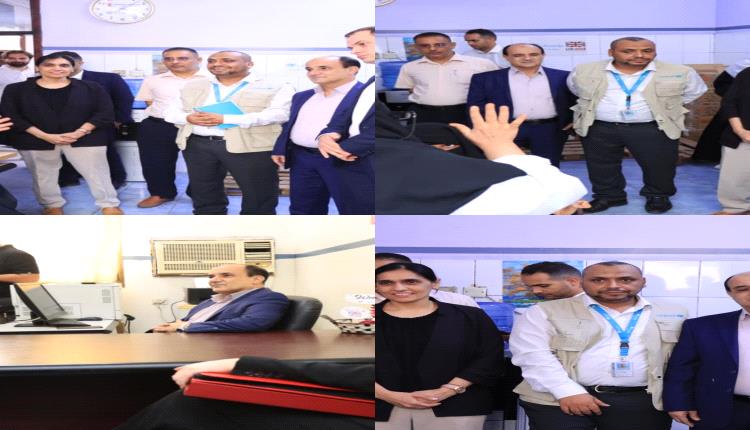وفد رفيع من الخارجية البريطانية واليونيسف يزور مجمع دار سعد الصحي للاطلاع على مستوى الخدمات الصحية بالمديرية
