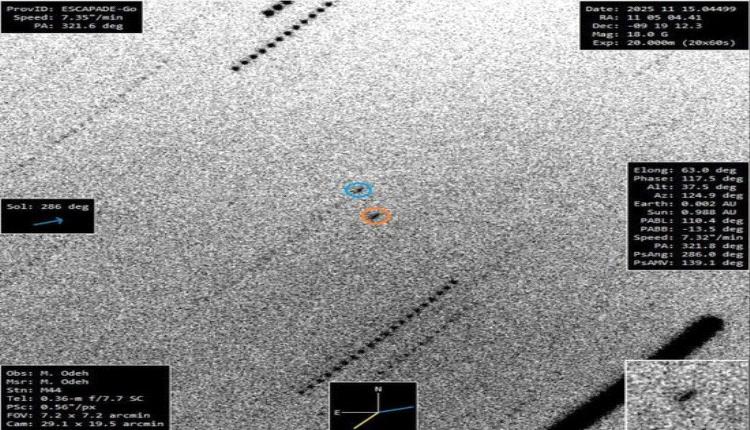 الختم الفلكي يرصد مركبتي إسكابيد الفضائيتين بعد ساعات من إطلاقهما