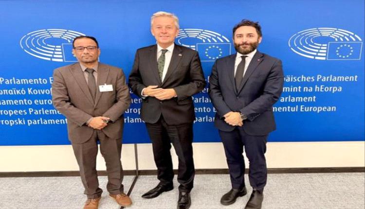 ممثل الانتقالي يستعرض مع المؤسسات الأوروبية الأوضاع في الجنوب