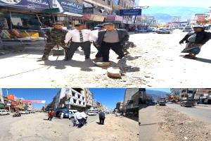 مدير عام "القاهرة" يسلم موقع مشروع سفلتة شارع التحرير الأسفل بتعز إيذاناً ببدء التنفيذ