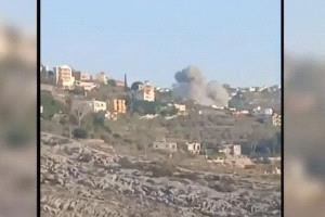 الجيش الإسرائيلي يقصف مبنى شحور جنوبي لبنان