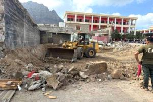 تدشين أعمال إنشاء مبنى محو الأمية وتعليم الكبار في مديرية المعلا
