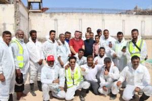 رئيس جهاز مكافحة الإرهاب يزور موقع تدريبات الاستجابة لحوادث التلوث النفطي
