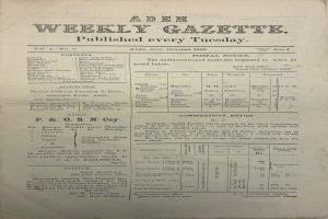 أول صحيفة صدرت في عدن عام 1900م، وهي صحيفة "إيدن جازيت"