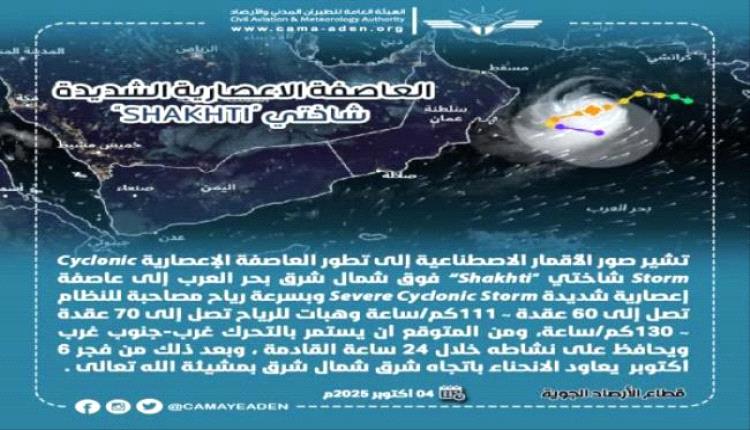 الأرصاد : اعصار شديد يتطور في بحر العرب
