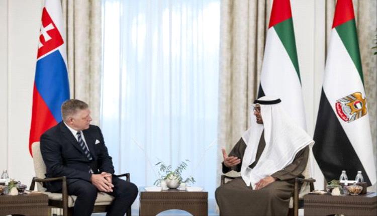 محمد بن زايد ورئيس وزراء سلوفاكيا يبحثان العلاقات بين البلدين