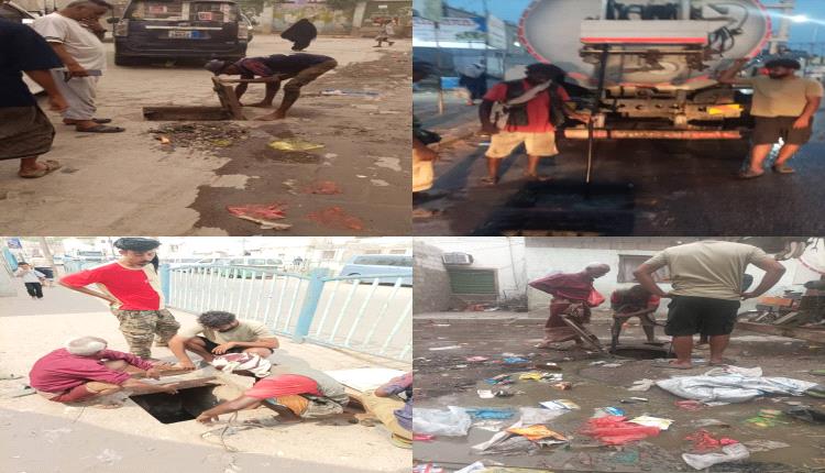 بتوجيهات واشراف مباشر من مديرعام مديرية التواهي، استمرار متواصل من فرق قسم الصرف الصحي بالتواهي لخدمة المواطنين بالمديرية