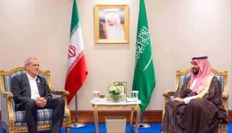 ولي العهد السعودي يلتقي الرئيس الإيراني في الدوحة
