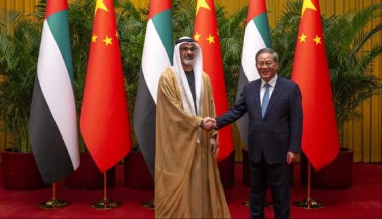 ولي عهد أبوظبي يبحث مع رئيس مجلس الدولة الصيني تعزيز العلاقات الم..