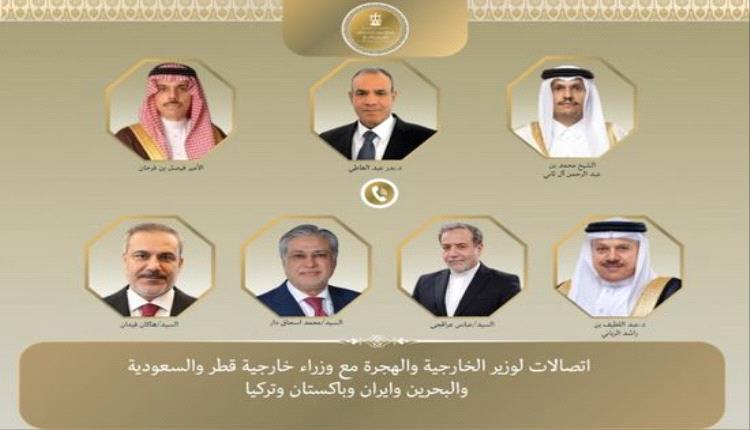 وزير الخارجية المصري يبحث جهود التهدئة مع نظرائه في عدد من الدول