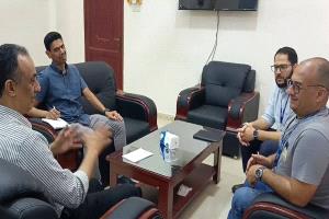 مدير عام صحة عدن يبحث مع منظمة الدولية للهجرة (IOM) أوجة التعاون المشترك