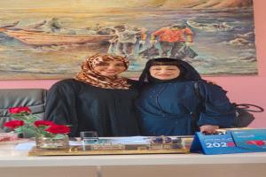 " د/ سميرة المشجري تستقبل الفنانة أمل كعدل في مكتب الثقافة بالعاصمة عدن "