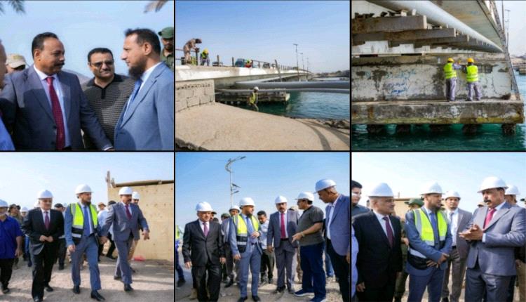 تدشين مشروع صيانة وترميم جسر البريقه القديم ( صور )