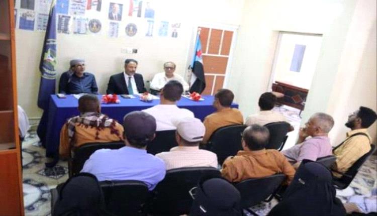 انتقالي أبين ومنسقية الجامعة يبحثان برنامج التصعيد الشعبي