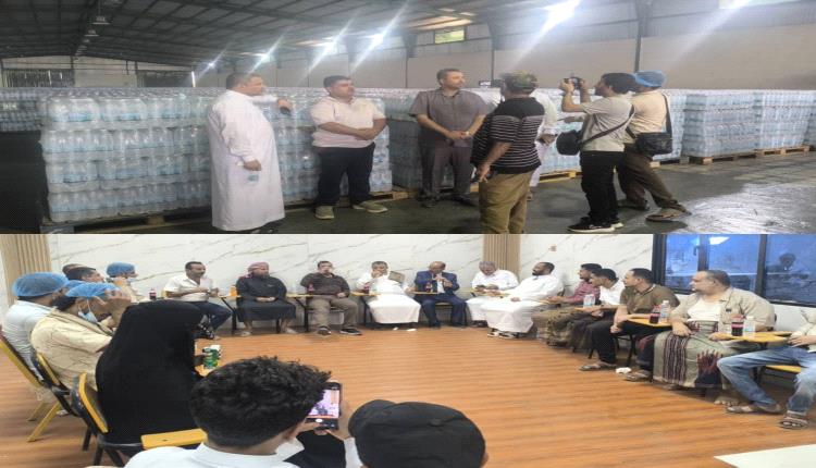 مسؤولون وقيادات محلية  يضعون حجر الأساس للمرحلة الثالثة من توسعة مصنع زلال للمياه المعدنية بلحج