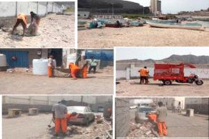 استمرار حملات النظافة في شوارع وأحياء مديرية التواهي