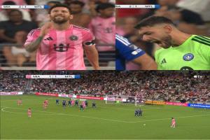 ميسي يصنع حالة من الفوضي والجنوون في الدوري-الأمريكي بسبب التنفيذ الجنووني الذي إستخدمه في هذه الركلة الحرة العجيبة والغريبة!!