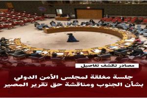 مصادر تكشف تفاصيل جلسة مغلقة لمجلس الأمن الدولي بشأن الجنوب ومناقشة حق تقرير المصير

