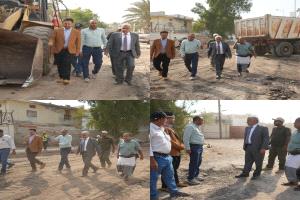 رئيس صندوق صيانة الطرق يُدشن مشروع صيانة وإعادة تأهيل الشوارع الداخلية في حي السفارات بخورمكسر