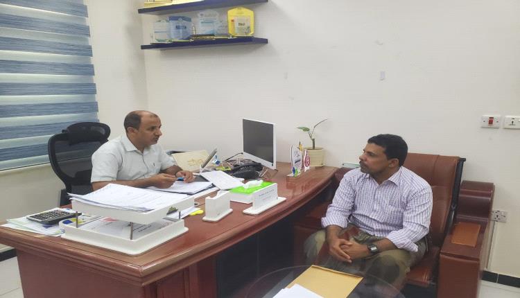 مدير البرامج الصحية بمؤسسة صلة للتنمية يستقبل المدير التنفيذي لمؤسسة سدن للثلاسيميا و أمراض الدم الوراثية بالمكلا  
