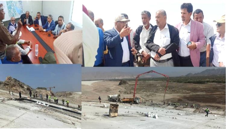 في زيارة نظمها مكتب الإعلام ومحلي أبين.. الزامكي: إنجاز 95% من المرحلة الأولى لمشروع سد حسان