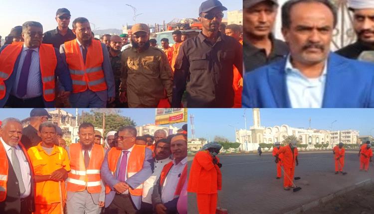 عدن تستقبل شهر رمضان المبارك بحملة نظافة شاملة ومشاركة رسمية وشعبية واسعة في مديرية خورمكسر 
