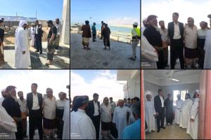 الاستلام المبدئي لمشروع مركز الإنزال السمكي بصقر بمديرية حصوين في المهرة 