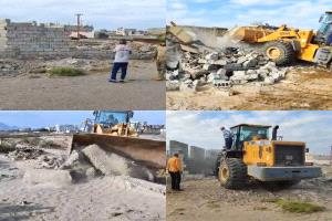 حماية الأراضي تنفذ إزالة بناء عشوائي بخور مكسر رغم محاولة اعتراضها من مسلحين خارجين عن النظام والقانون
