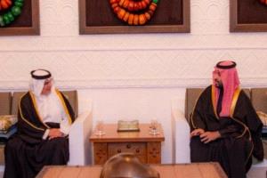 الأمير محمد بن سلمان يستقبل ولي العهد البحريني في الدرعية