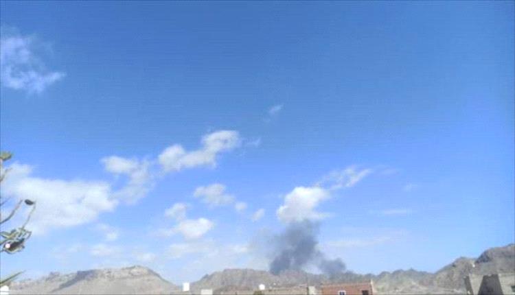 غارات سعودية غرب المكلا على حدود شبوة الساحلية
