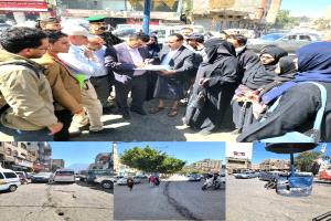 تسليم مواقع مشاريع صيانة وتأهيل وإضافة طبقة إسفلتية لشوارع القاهرة بــ«تعز»  